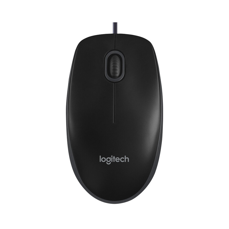 罗技（Logitech）B100企业版 鼠标 有线鼠标 办公鼠标 对称鼠标 黑色