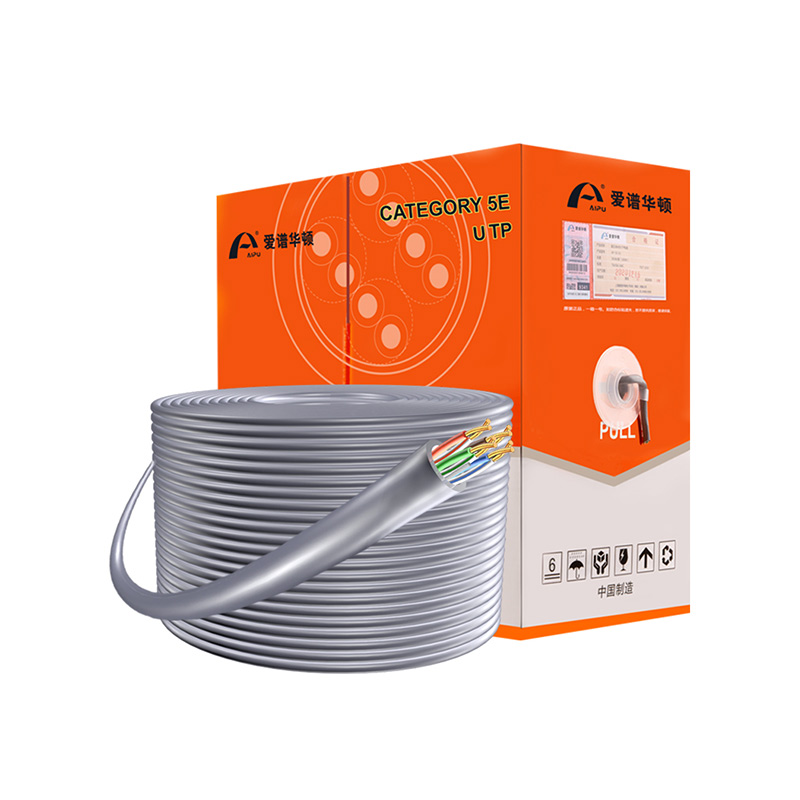 爱谱华顿 超五类4对UTP电缆（F）AP-5E-01F 灰色 305米/箱（新）